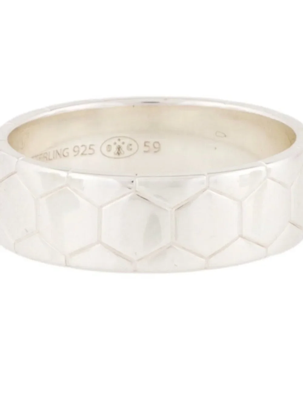 CHRISTOFLE STERLING SILVER 925 CDOE ROYALE BAND RING - Picture 3 of 10